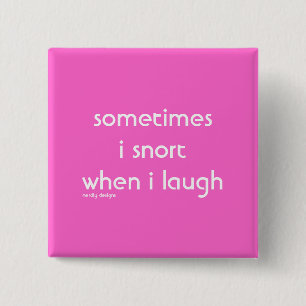 Badge Carré 5 Cm bouton rire rond