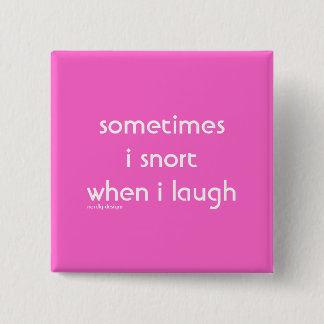 Badge Carré 5 Cm bouton rire rond
