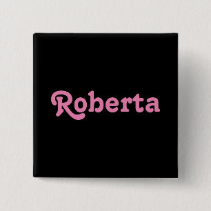Badge Carré 5 Cm Bouton Roberta