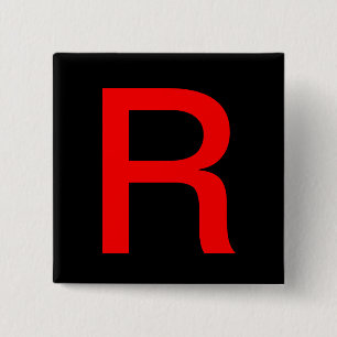 Badge Carré 5 Cm Bouton rocket