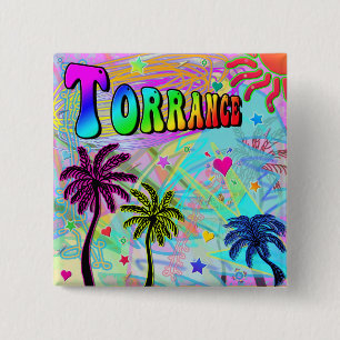 Badge Carré 5 Cm Bouton Romance Vivid de Torrance