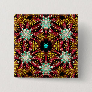 Badge Carré 5 Cm Bouton Sacré Geo Cercles #6