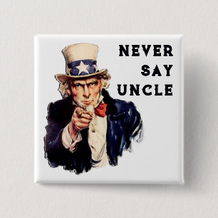 Badge Carré 5 Cm Bouton Sam Pinback de l'oncle américain