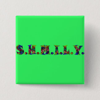 Badge Carré 5 Cm Bouton SHMILY