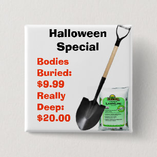 Badge Carré 5 Cm Bouton spécial Halloween
