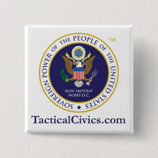 Badge Carré 5 Cm Bouton Tactique Civics™ 2 pouces