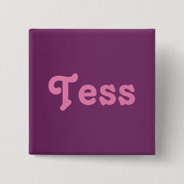 Badge Carré 5 Cm Bouton Tess (Devant)