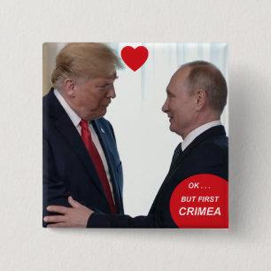 Badge Carré 5 Cm Bouton Trump & Poutine