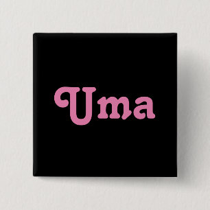 Badge Carré 5 Cm Bouton Uma