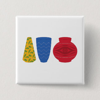 Badge Carré 5 Cm Bouton Vases Égyptiens Modernes