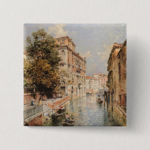 Badge Carré 5 Cm Bouton Venise d'Unterberger