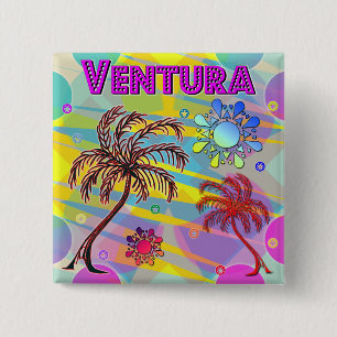 Badge Carré 5 Cm Bouton Ventura Happy and Hope