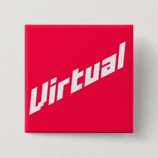 Badge Carré 5 Cm Bouton virtuel de logo de |