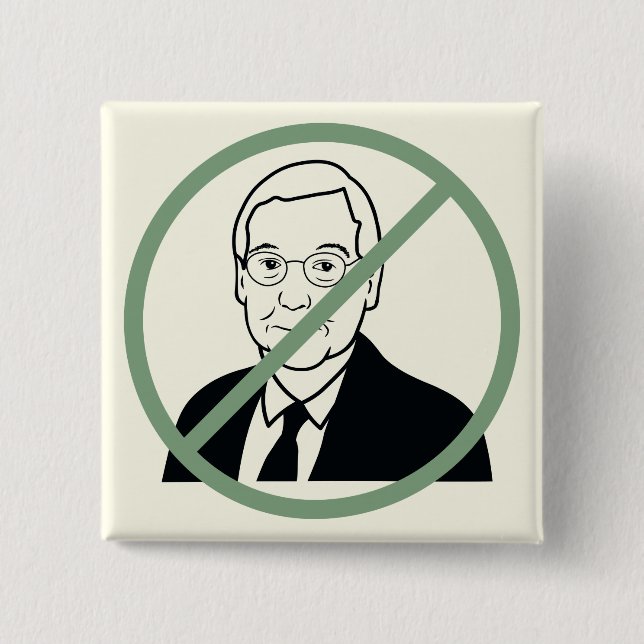Badge Carré 5 Cm Bouton Vote Mitch Out (Devant)