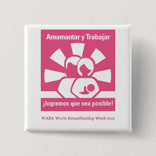 Badge Carré 5 Cm Bouton WBW15 (espagnol)
