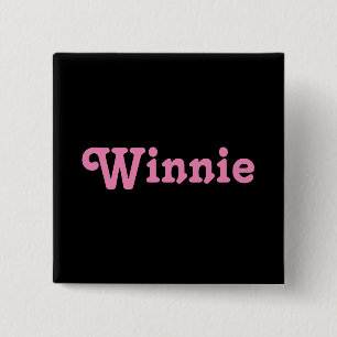Badge Carré 5 Cm Bouton Winnie