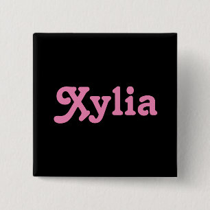 Badge Carré 5 Cm Bouton Xylia