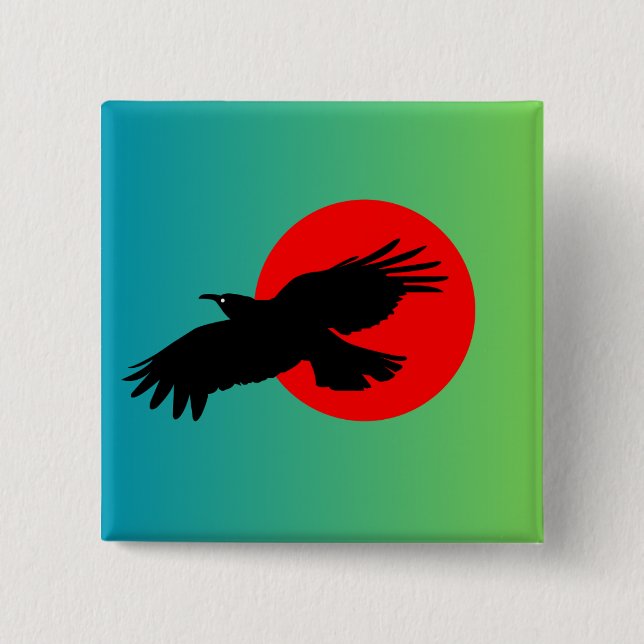 Badge Carré 5 Cm Boutons (Devant)