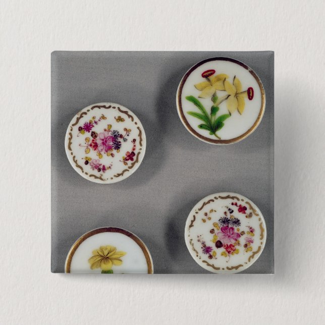 Badge Carré 5 Cm Boutons (Devant)