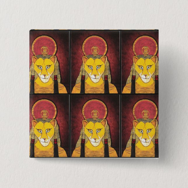 Badge Carré 5 Cm boutons (Devant)