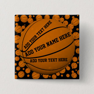 Badge Carré 5 Cm Boutons de bascule de basket personnalisés
