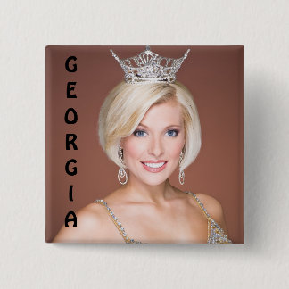 Badge Carré 5 Cm Boutons de Mlle la Géorgie