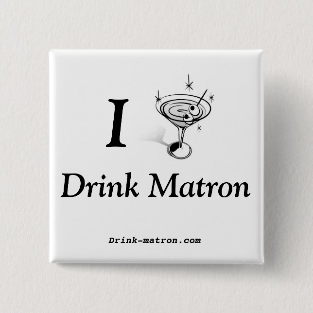 Badge Carré 5 Cm Boutons d'infirmière de boissons (Devant)