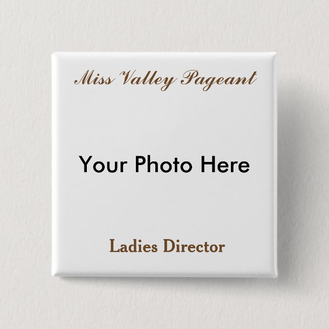 Badge Carré 5 Cm Boutons faits sur commande de reconstitution (Devant)