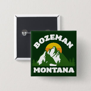 Badge Carré 5 Cm Bozeman, Montana
