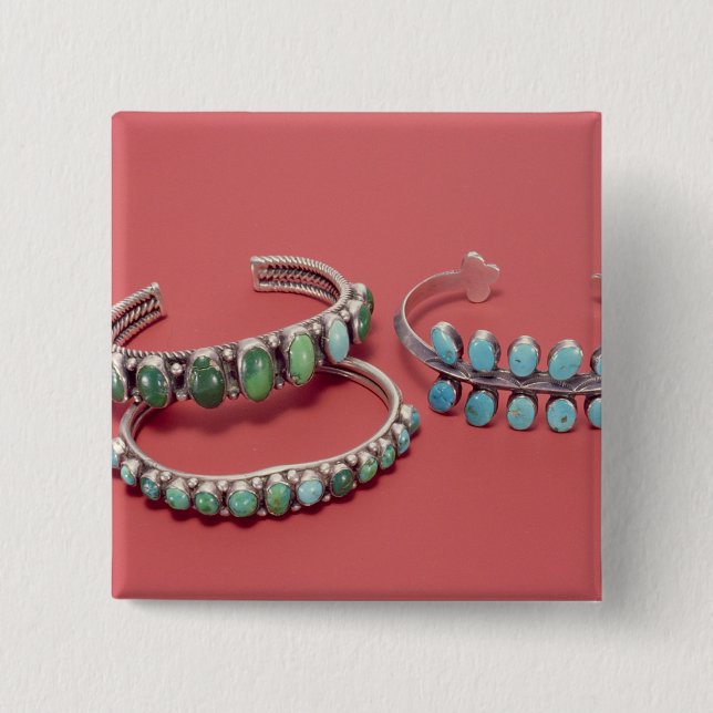Badge Carré 5 Cm Bracelets de Navajo (Devant)