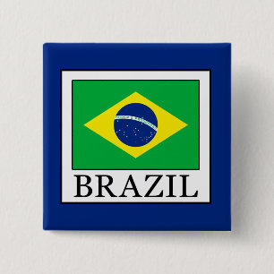 Badge Carré 5 Cm Brésil