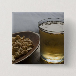 Badge Carré 5 Cm Brésil. Un verre de Guarana Energy rafraîchissan