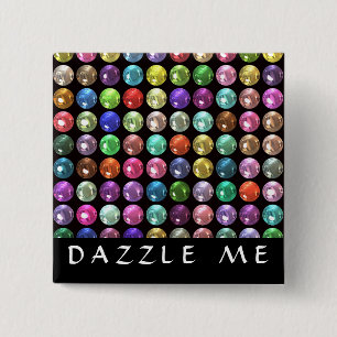 BADGE CARRÉ 5 CM BRILLEZ