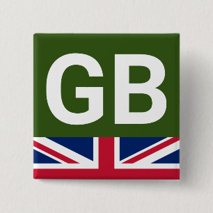 Badge Carré 5 Cm British Racing Green