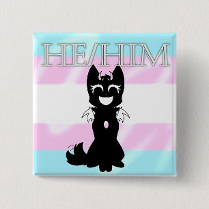 Badge Carré 5 Cm Broche hybride (Lui/Lui)