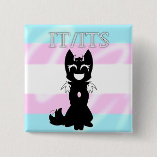 Badge Carré 5 Cm Broche Trans Hybride (It/Her)