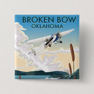 Badge Carré 5 Cm Broken Bow Oklahoma