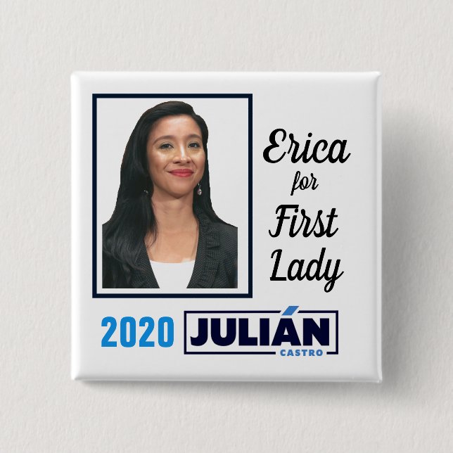 Badge Carré 5 Cm Bruyère Castro pour première Madame (Devant)