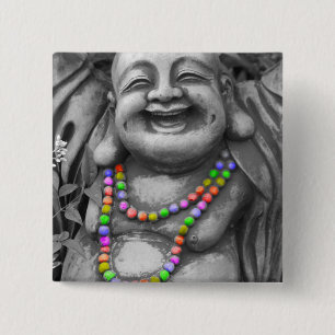Badge Carré 5 Cm buddah d'homosexuel de guerre biologique