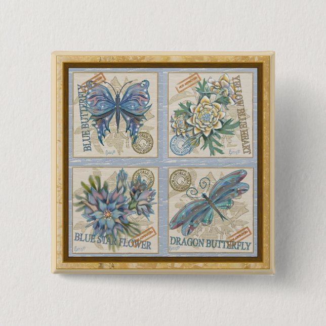 Badge Carré 5 Cm Bureau de création G (Devant)