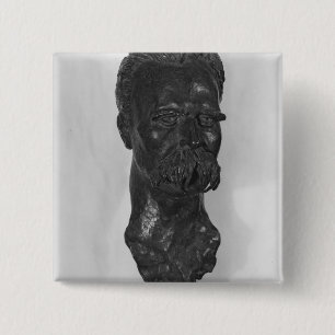 Badge Carré 5 Cm Buste d'Allemand de Friedrich Nietzsche
