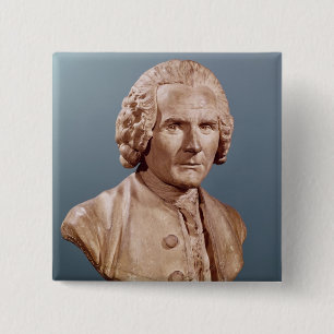 Badge Carré 5 Cm Buste de Jean-Jacques Rousseau