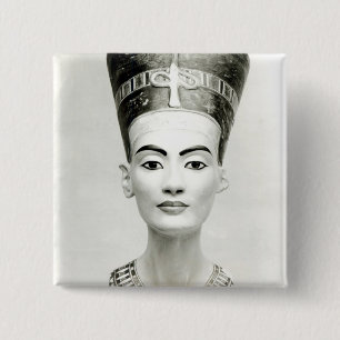 Badge Carré 5 Cm Buste de la Reine Nefertiti
