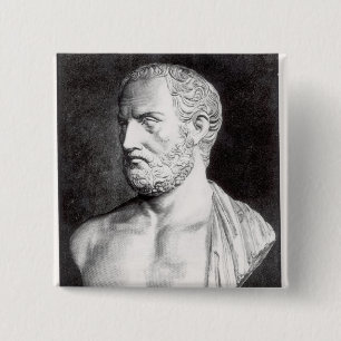 Badge Carré 5 Cm Buste de Thucydides, gravé par Barbant