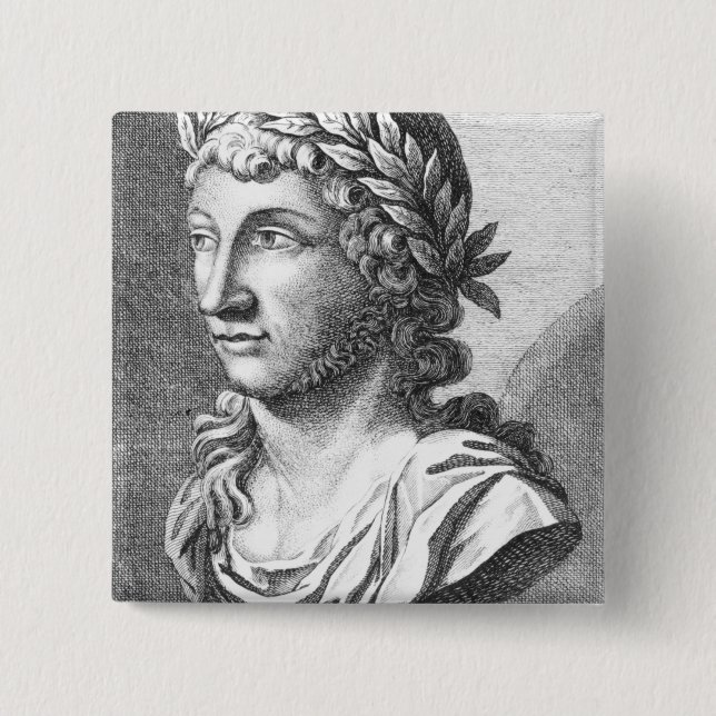 Badge Carré 5 Cm Buste de Xenophanes (Devant)