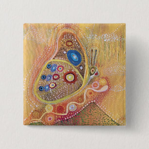 Badge Carré 5 Cm Butterfly Art Abstrait Mariposa Round Button