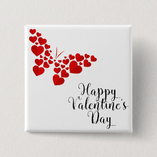 Badge Carré 5 Cm Butterfly of hearts