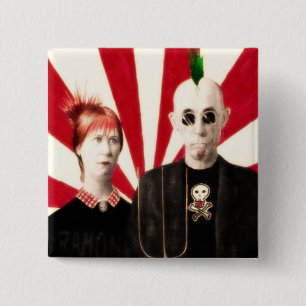 Badge Carré 5 Cm Butt'n punk américain