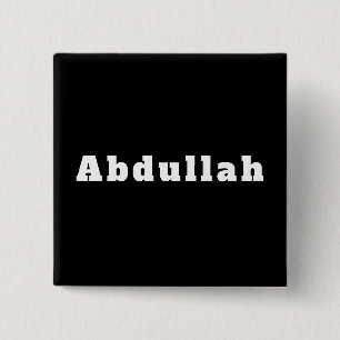 Badge Carré 5 Cm Button, Abdallah