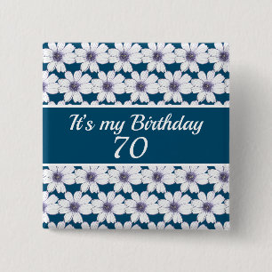 Badge Carré 5 Cm C’est mon anniversaire de naissance